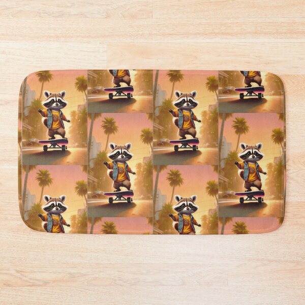 Item preview, A cute and cool raccoon skateboarding on the streets designed and sold by Pelzi100.