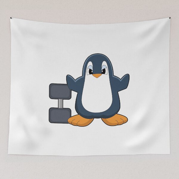 Item preview, Penguin Bodybuilder Dumbbell Bodybuilding designed and sold by Snabdesign84.
