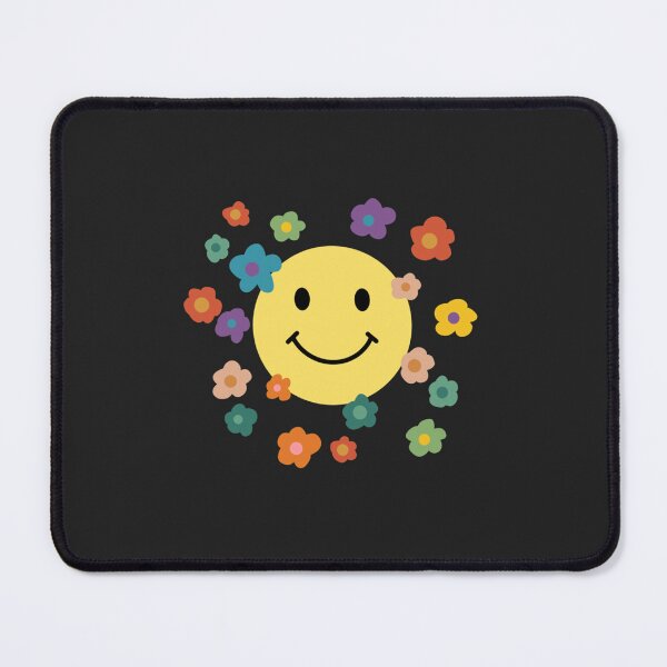 Item preview, smiley face with flowers   designed and sold by liatim.