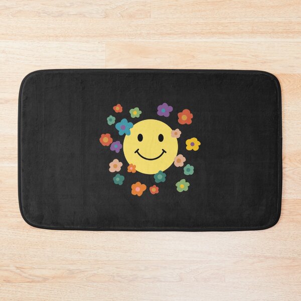 Item preview, smiley face with flowers   designed and sold by liatim.