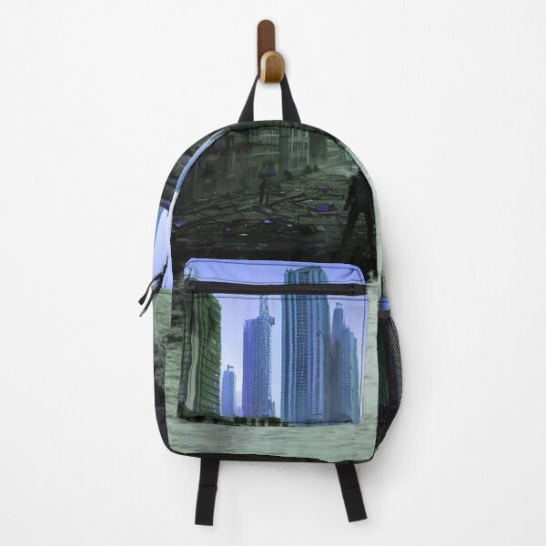 Item preview, Postapocalyptic Dystopian City Blue designed and sold by SassyArtistry.