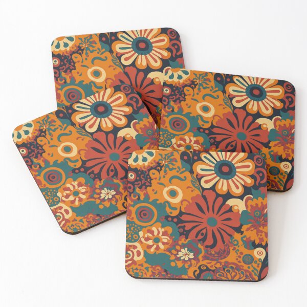 Item preview, Flower Power Colourful Flower Pattern designed and sold by druidwolfart.