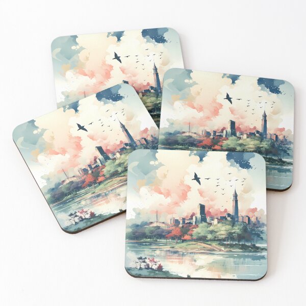 Item preview, Cityscape With Birds In The Sky designed and sold by alacaz.