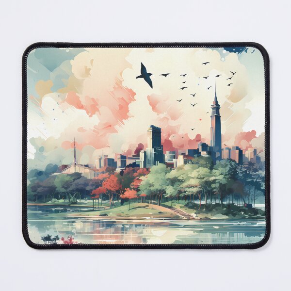 Item preview, Cityscape With Birds In The Sky designed and sold by alacaz.