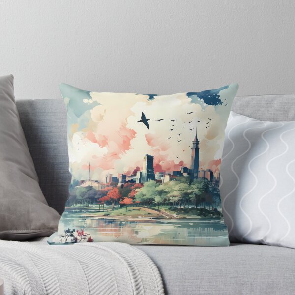 Item preview, Cityscape With Birds In The Sky designed and sold by alacaz.