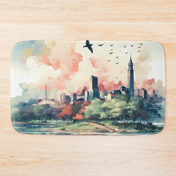 Item preview, Cityscape With Birds In The Sky designed and sold by alacaz.
