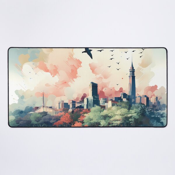 Item preview, Cityscape With Birds In The Sky designed and sold by alacaz.