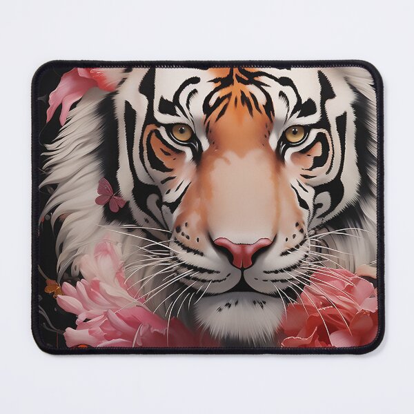 Item preview, Flowery Tiger designed and sold by WallWhimsyWorks.