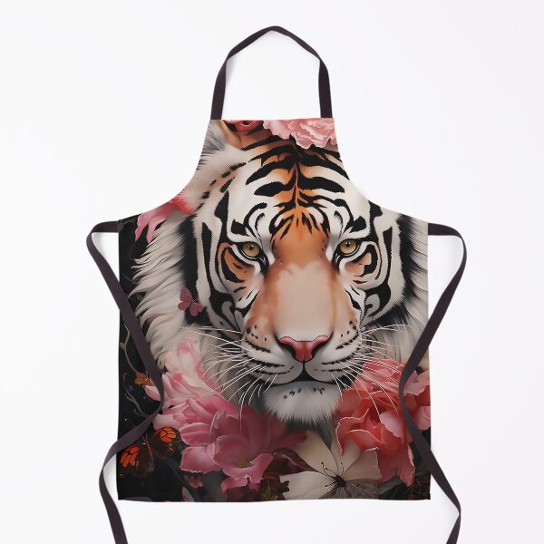 Item preview, Flowery Tiger designed and sold by WallWhimsyWorks.