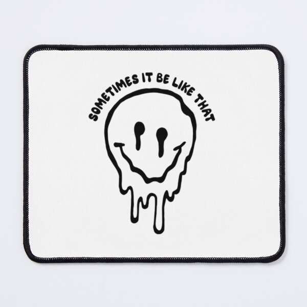 Item preview, Sometimes it be like that dripping smiley Cotton tote bag - Melted smiley emoji    designed and sold by liatim.
