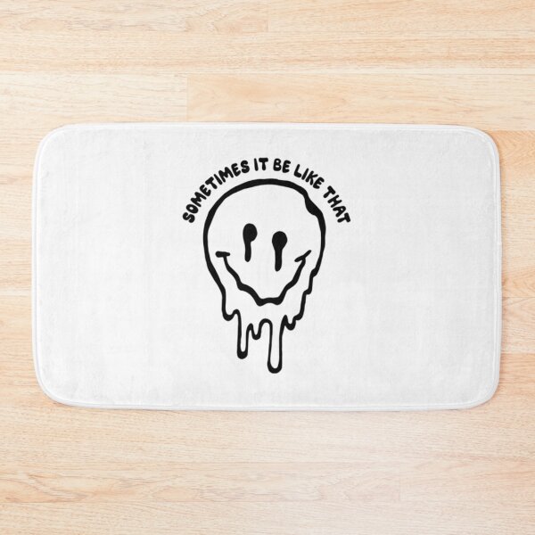 Item preview, Sometimes it be like that dripping smiley Cotton tote bag - Melted smiley emoji    designed and sold by liatim.