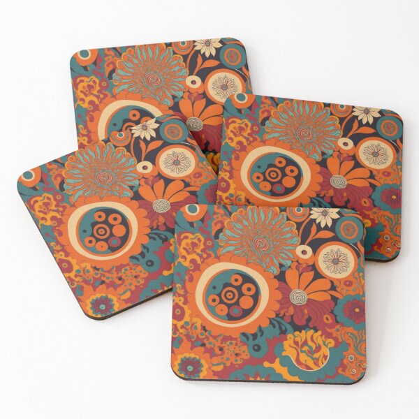 Item preview, Flower Power Colourful Flower Pattern designed and sold by druidwolfart.
