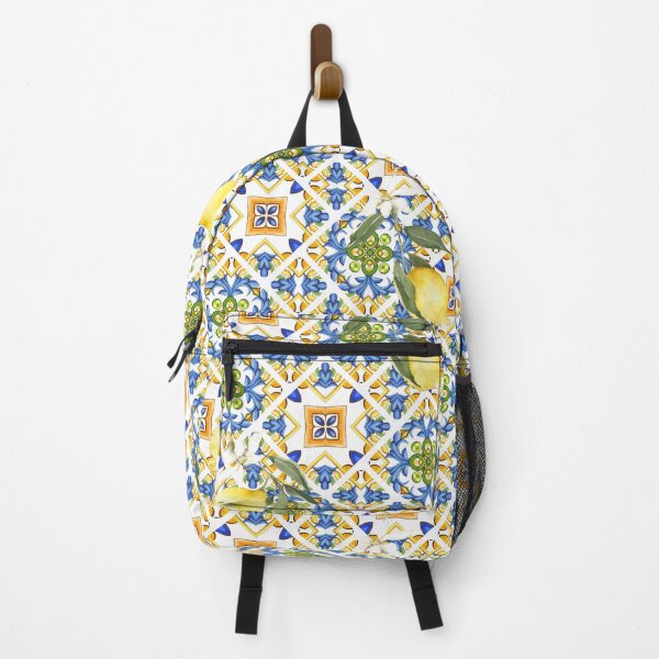 Item preview, Summer,citrus,mosaic background ,Sicilian style,lemon fruit pattern designed and sold by MariaMarinova.