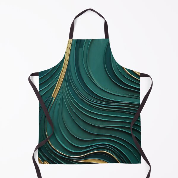 Item preview, A green and gold wall with swirls designed and sold by WallWhimsyWorks.