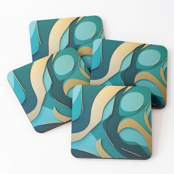 Item preview, A green and gold wall with swirls designed and sold by WallWhimsyWorks.