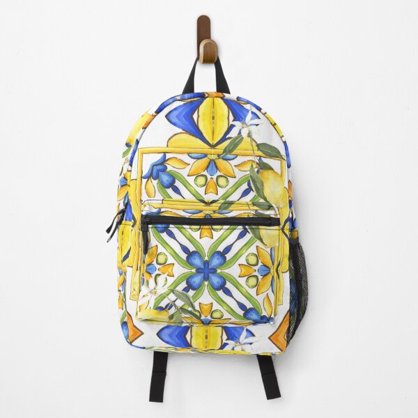 Item preview, Summer,citrus,mosaic background ,Sicilian style,lemon fruit pattern designed and sold by MariaMarinova.