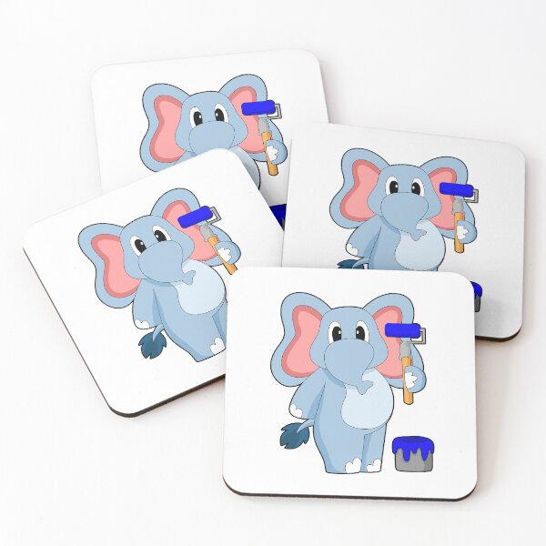 Item preview, Elephant Painting Paint brush Paint bucket designed and sold by Snabdesign84.
