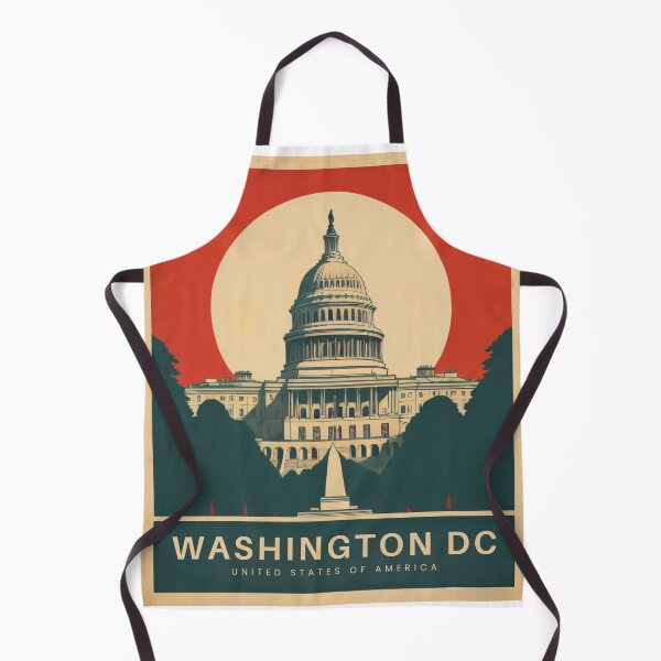 Item preview, Washington DC Vintage Minimal Retro Travel Poster designed and sold by Inari Designs.