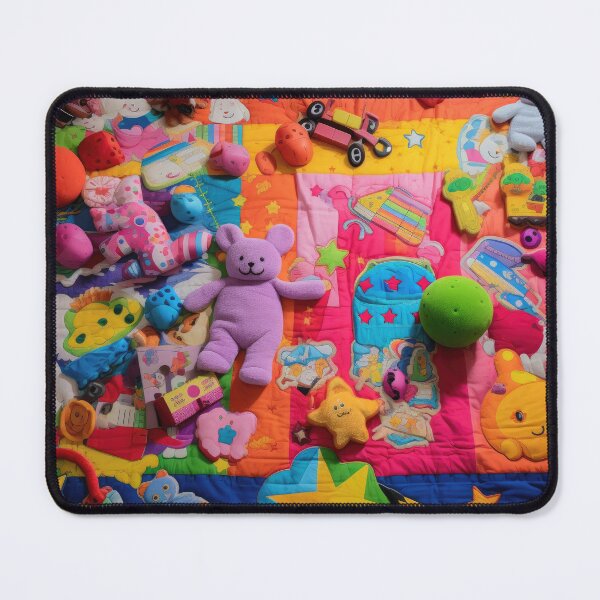 Aperçu de l'œuvre Créatures et jouets colorés de conte de fées - Conception pour la literie et les vêtements pour enfants créée et vendue par AIPICCRAFT.