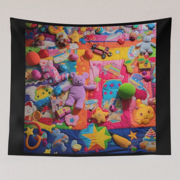 Item preview, Colorful Fairy Tale Creatures and Toys - Design for Children's Bedding and Apparel designed and sold by AIPICCRAFT.