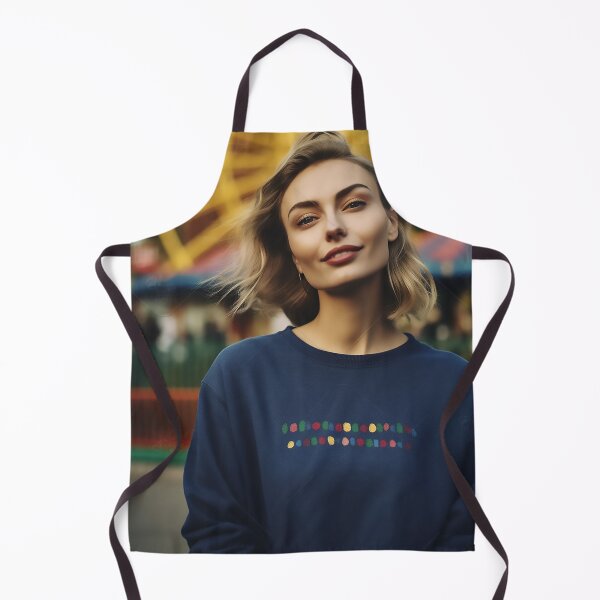 Item preview, A woman in an amusement park designed and sold by WallWhimsyWorks.