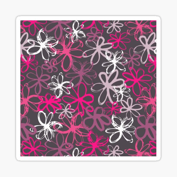 Item preview, Hand painted Floral Flower Swoosh pattern - pink purple designed and sold by Nicola-Rowe.