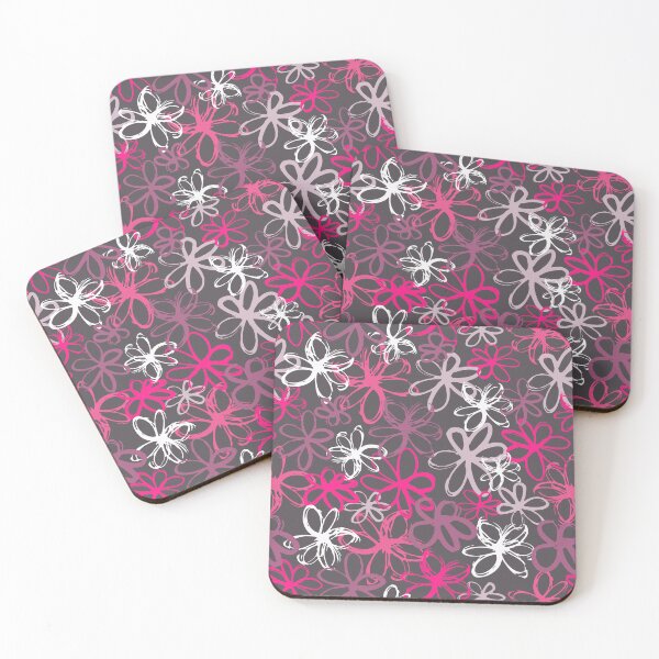 Item preview, Hand painted Floral Flower Swoosh pattern - pink purple designed and sold by Nicola-Rowe.