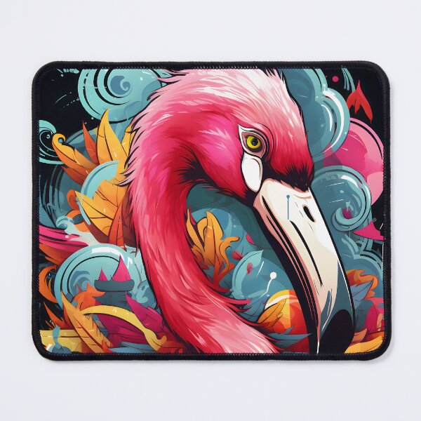 Item preview, Flamingo on a colorful background designed and sold by CapybaraCompany.