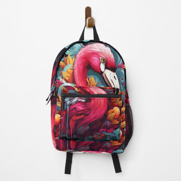 Item preview, Flamingo on a colorful background designed and sold by CapybaraCompany.