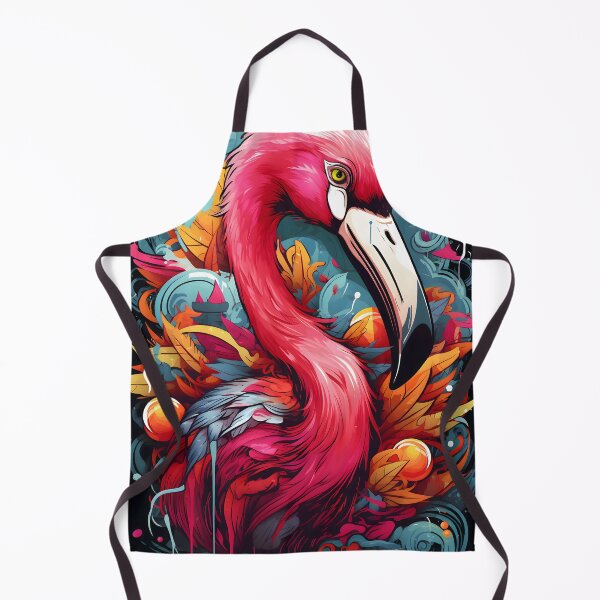 Item preview, Flamingo on a colorful background designed and sold by CapybaraCompany.