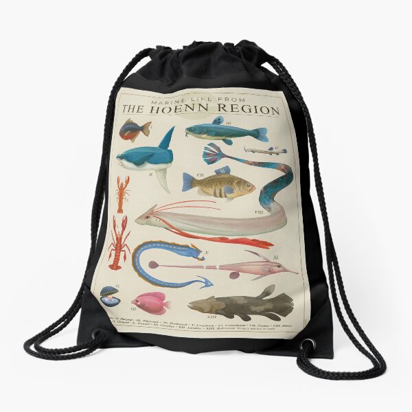 Marine Life from Johto Drawstring Bag for Sale by Julio Lacerda