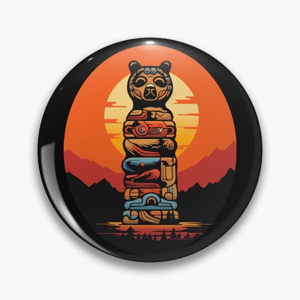 Artikelvorschau, Tiertotem bei Sonnenuntergang entworfen und verkauft von Inky-Spiration.