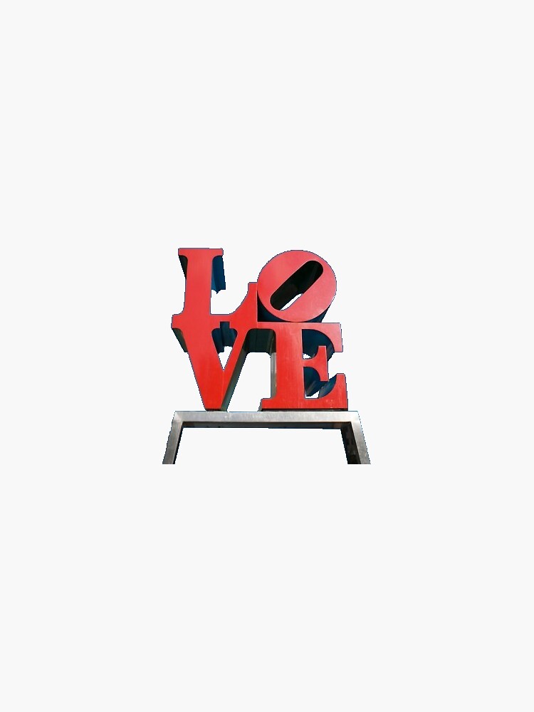 "LOVE Statue (Philadelphia, UPenn)" Sticker for Sale by kayleegrace