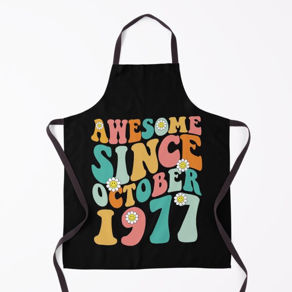 Item preview, Awesome Since October 1977 | Made In 1977 | Retro Groovy Birthday designed and sold by Christina-grich.