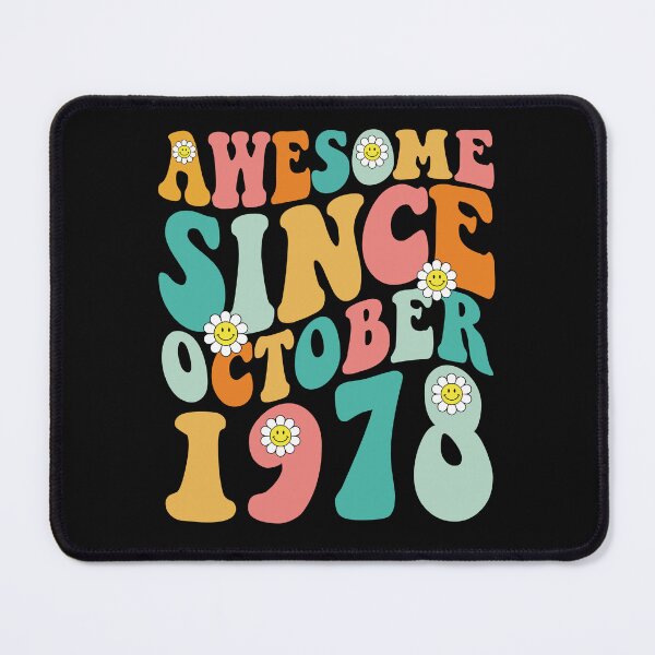Item preview, Awesome Since October 1978 | Made In 1978 | Retro Groovy Birthday designed and sold by Christina-grich.