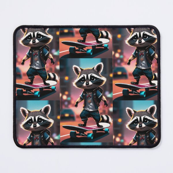 Item preview, A cute and cool raccoon skateboarding on the streets designed and sold by Pelzi100.