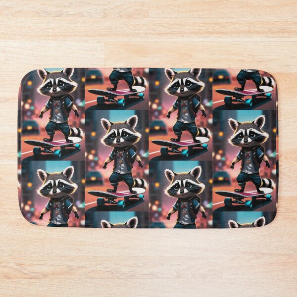 Item preview, A cute and cool raccoon skateboarding on the streets designed and sold by Pelzi100.