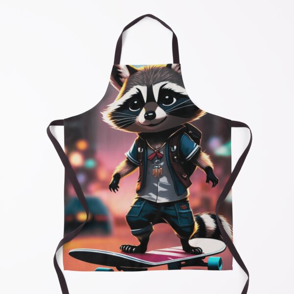Item preview, A cute and cool raccoon skateboarding on the streets designed and sold by Pelzi100.