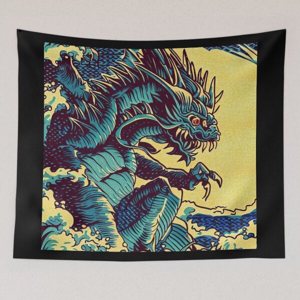 Item preview, Fantasy Kaiju Anime - Woodcut 1 designed and sold by CrankyOldDude.