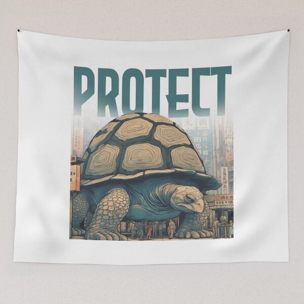 Item preview, Giant Turtle Guardian the Ancient Marvel Protects designed and sold by go-go-designs.