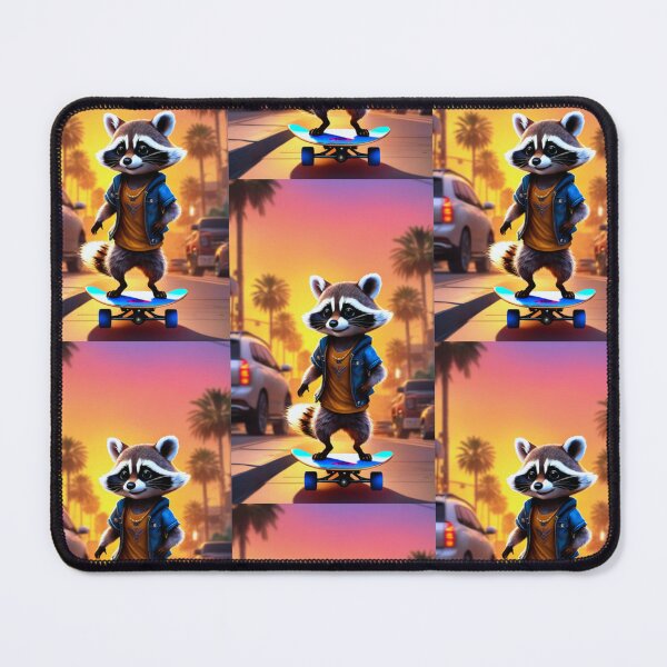 Item preview, A cute and cool raccoon skateboarding on the streets designed and sold by Pelzi100.