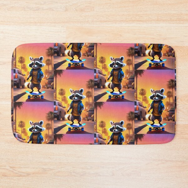 Item preview, A cute and cool raccoon skateboarding on the streets designed and sold by Pelzi100.