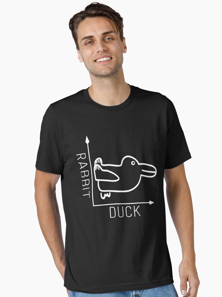 Thumbnail 1 of 7, Essential T-Shirt, Wittgenstein Rabbit Duck Illusion  designed and sold by PAULABIG.
