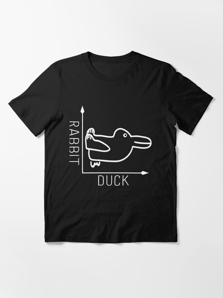 Thumbnail 3 of 7, Essential T-Shirt, Wittgenstein Rabbit Duck Illusion  designed and sold by PAULABIG.