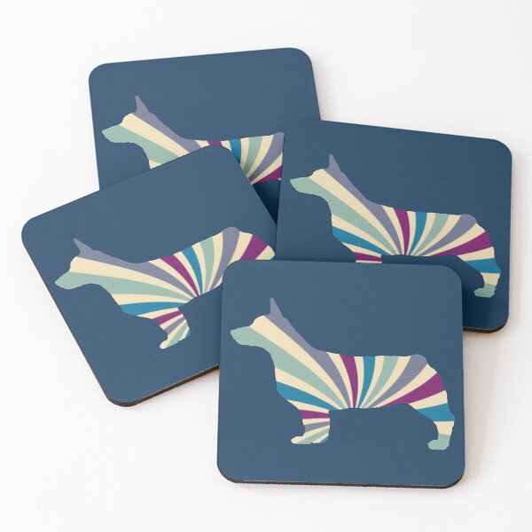 Item preview, Swedish Vallhund Bobtail in Retro pattern designed and sold by ODINDISA.