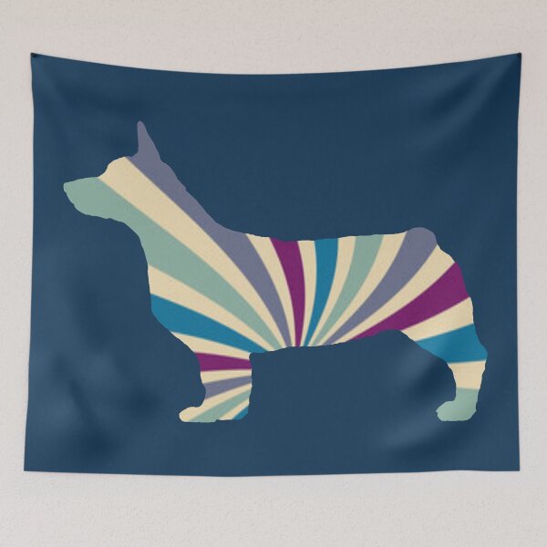 Item preview, Swedish Vallhund Bobtail in Retro pattern designed and sold by ODINDISA.
