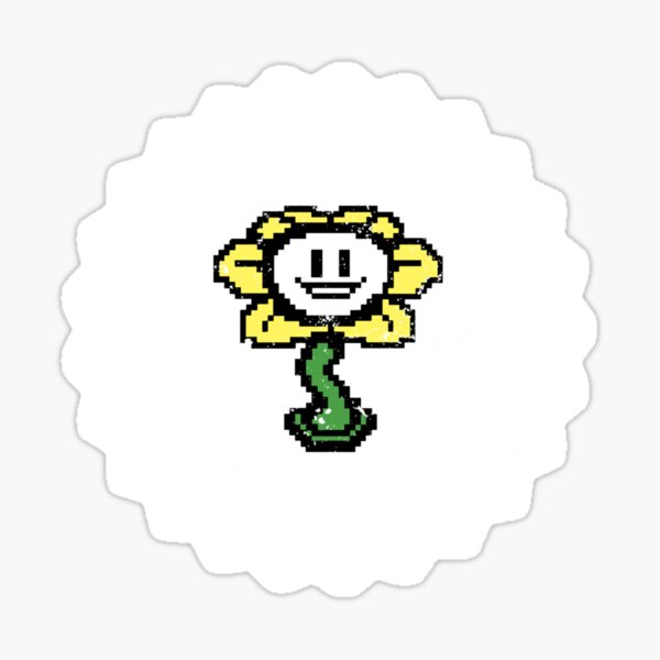 Flowey Undertale Pixel Logo Stickers for Sale