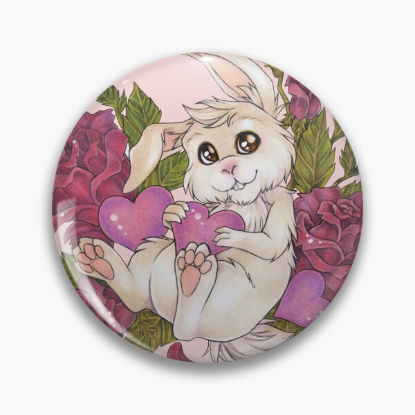 Item preview, Cute bunny rabbit with roses love heart designed and sold by ZadzeneaArt.