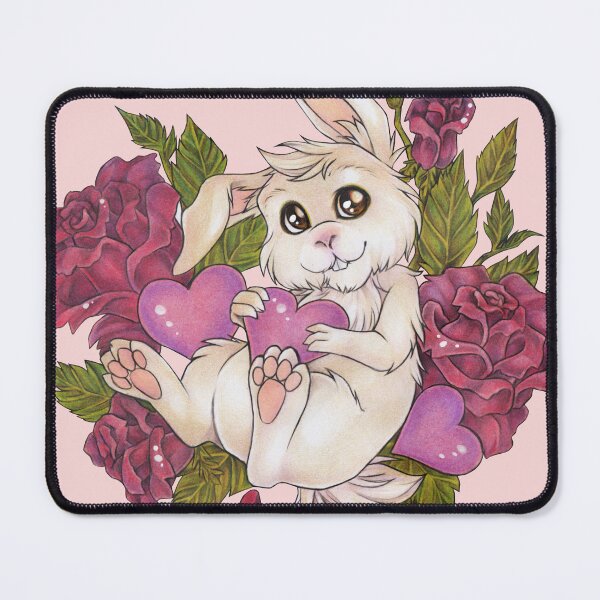 Item preview, Cute bunny rabbit with roses love heart designed and sold by ZadzeneaArt.