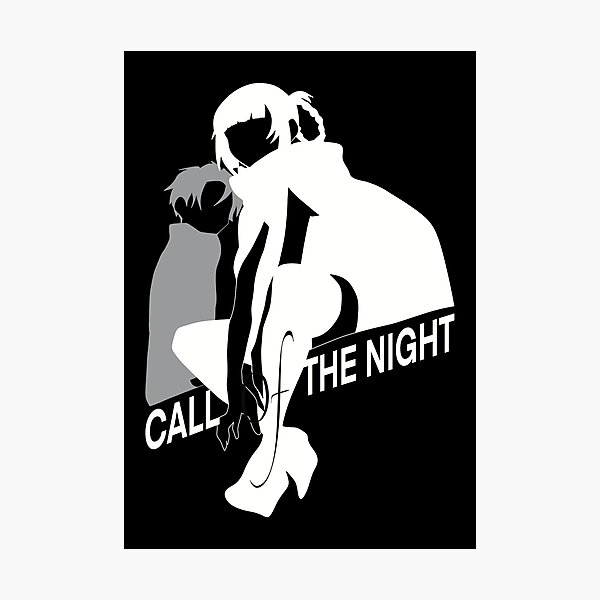 COTN1 Nazuna Nanakusa x Kou Yamori Call of the Night / Yofukashi no Uta  Couple Wallpaper Simple Black and White Silhouette Vampire Anime Girls  Characters x Animangapoi August 2023 Poster for Sale